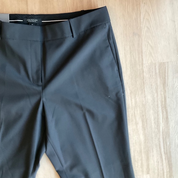 NWT Ann Taylor Ann Fit Trouser Leg Black Pants Classic suiting career basic 14 P - Picture 9 of 14